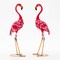 Costway 2-Piece Metal Crane/Flamingo Garden Statue Sculpture Set Outdoor Yard Lawn Decoration